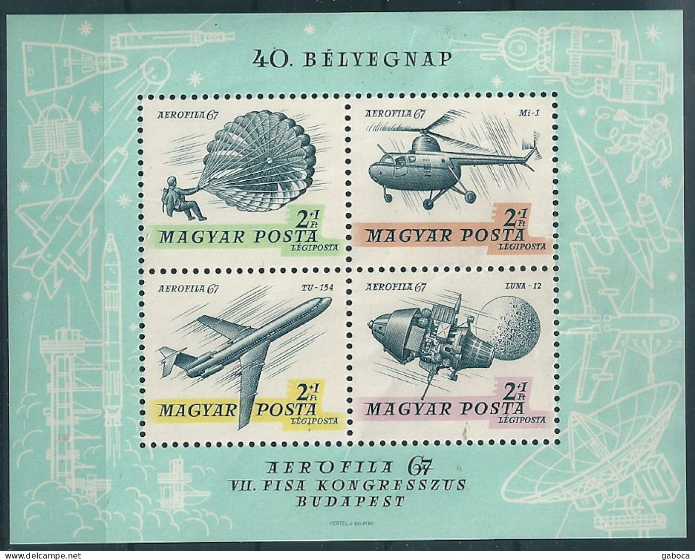 B0566c Hungary Philately Stamps Day Space Transport Sport S/S MNH - Europe