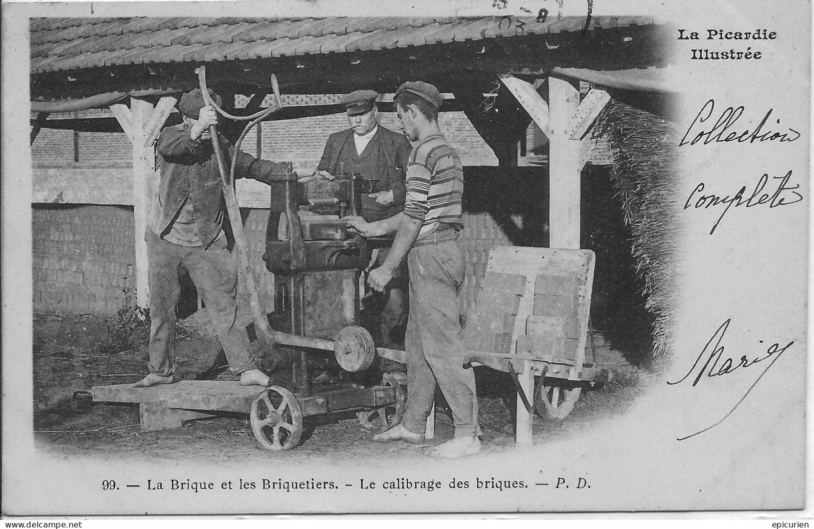 La Brique Et Les Briquetiers  La Picardie Illustrée 5 Cartes Collection Compléte - Otros & Sin Clasificación