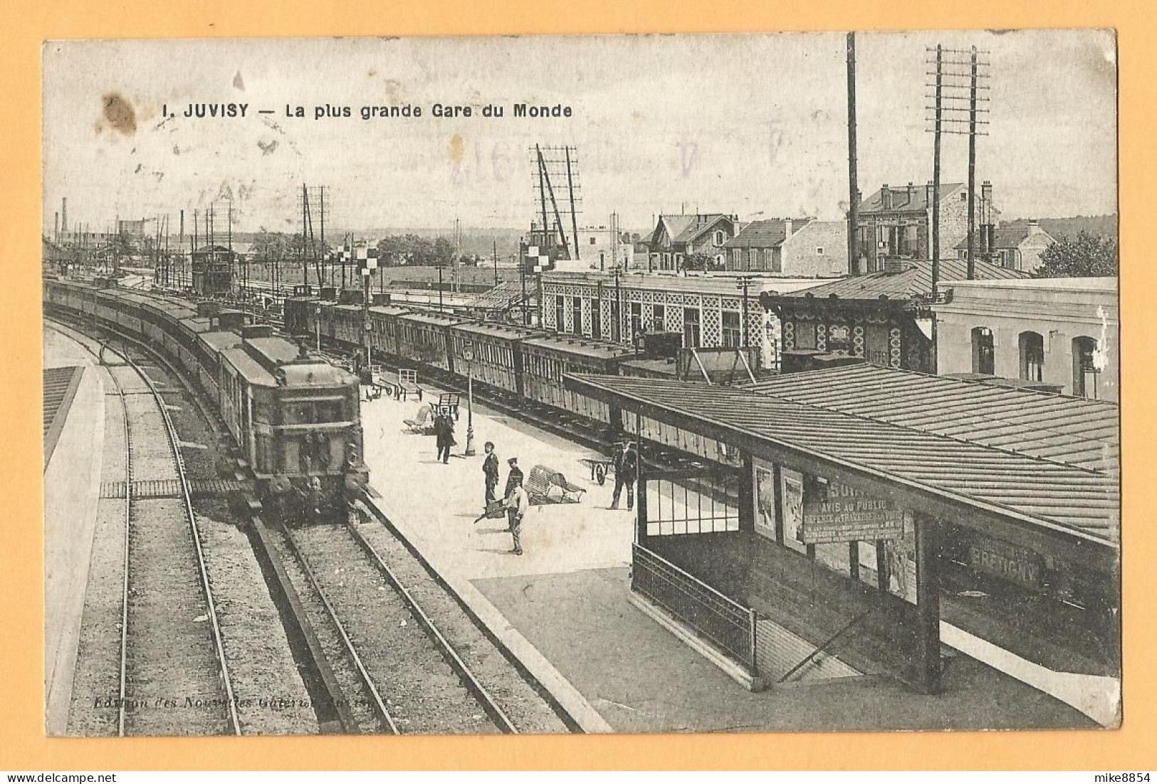 0049  CPA   JUVISY  (Seine Et Oise) La Plus Grande Gare Du Monde - Trains    ++++++++++++++++++++++++ - Juvisy-sur-Orge