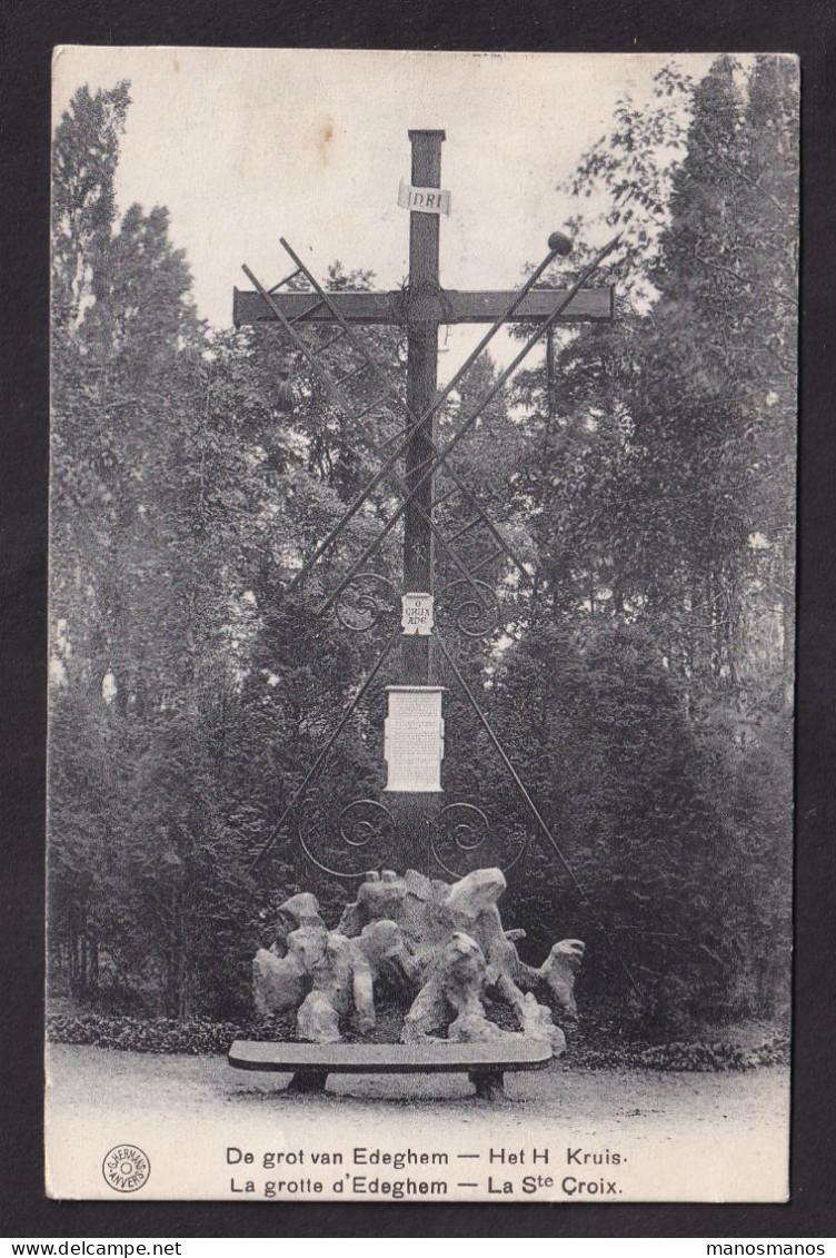 DDFF 648 -- Carte-Vue TP Armoiries T2R EDEGEM 1911 Vers T4R HEYST AAN ZEE - COBA 15 EUR S/TP Détaché - 1893-1907 Wappen