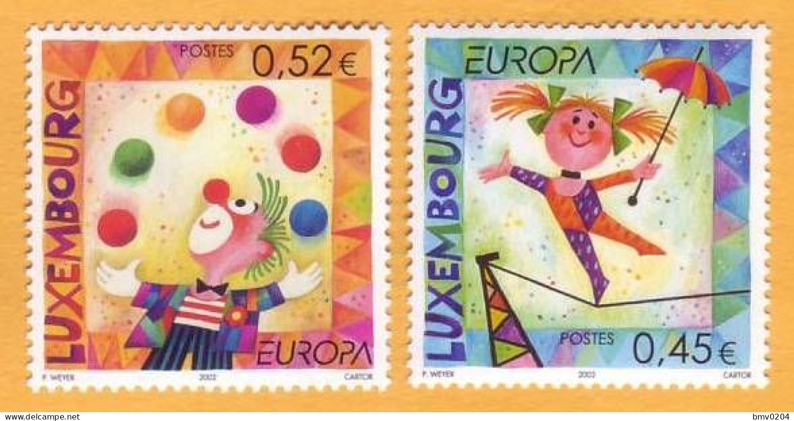 2002, LUXEMBOURG  Europa - Cept  2v Mint - 2002