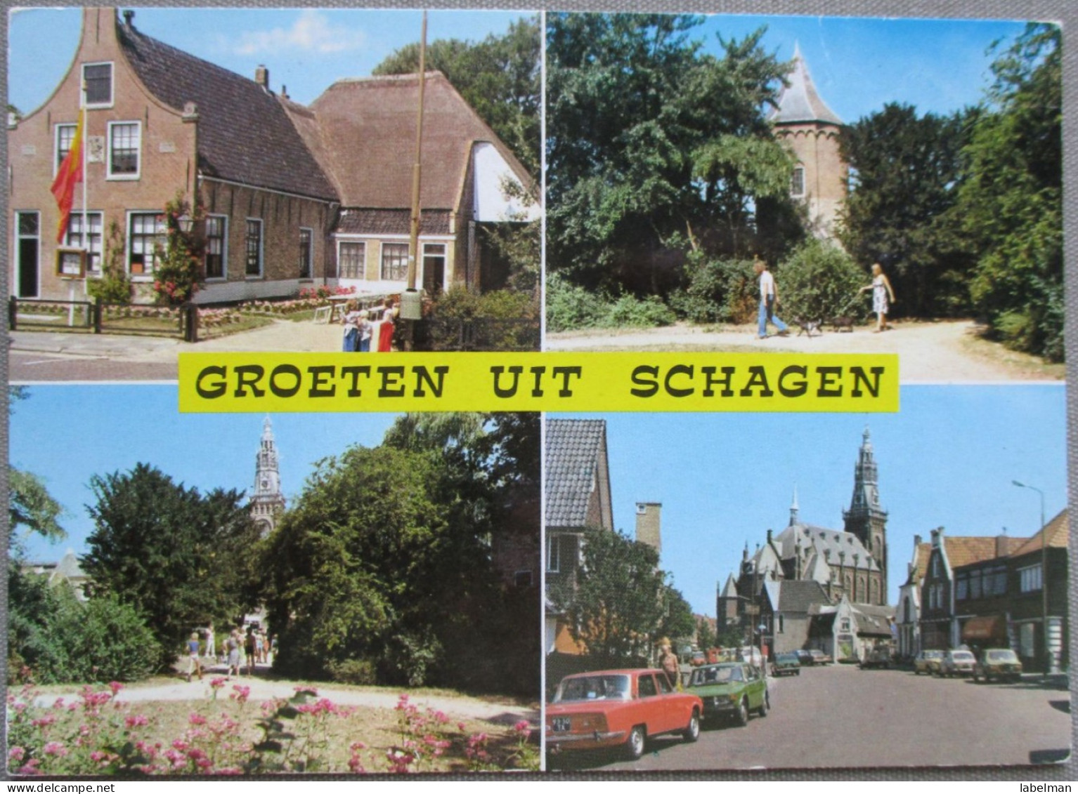 HOLLAND NETHERLANDS SCHAGEN TOWN VIEW KARTE ANSICHTSKARTE POSTCARD CARTOLINA CARTE POSTALE POSTKARTE CARD - Schagen