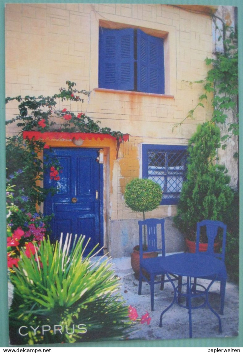 House Front Decorated With The Colour Of Spring, Cyprus - Chipre