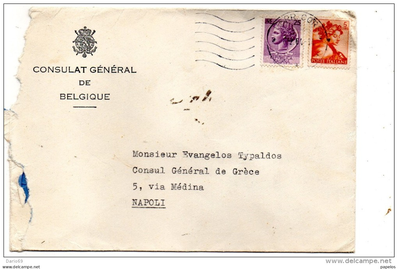 1964 Lettera Intestata Consolato Del Belgio - 1961-70: Marcophilie