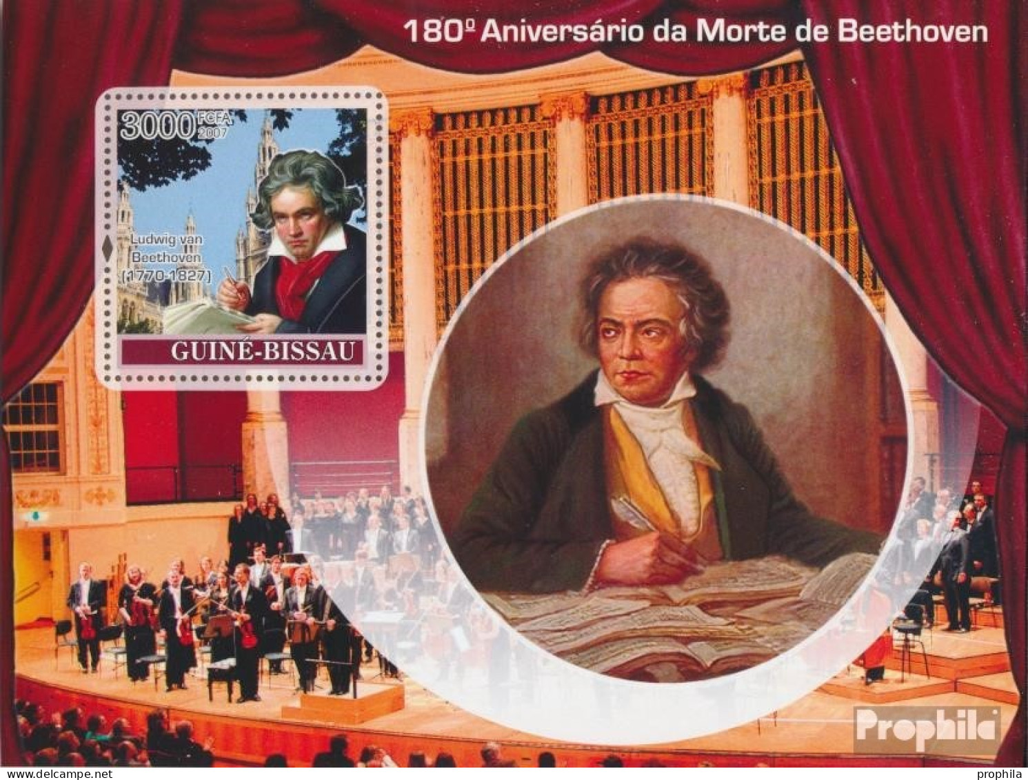 Guinea-Bissau Block 616 (kompl. Ausgabe) Postfrisch 2007 Komponist Ludwig Van Beethoven - Guinea-Bissau