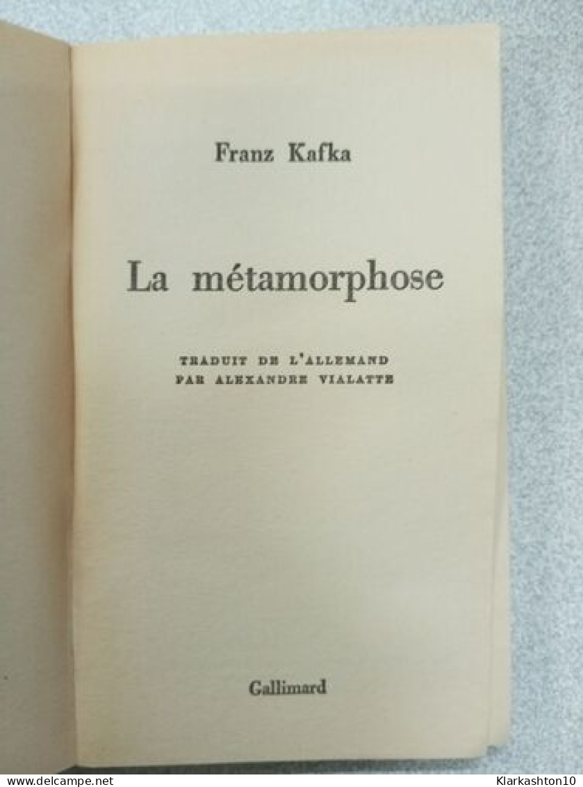 La Métamorphose - Otros & Sin Clasificación