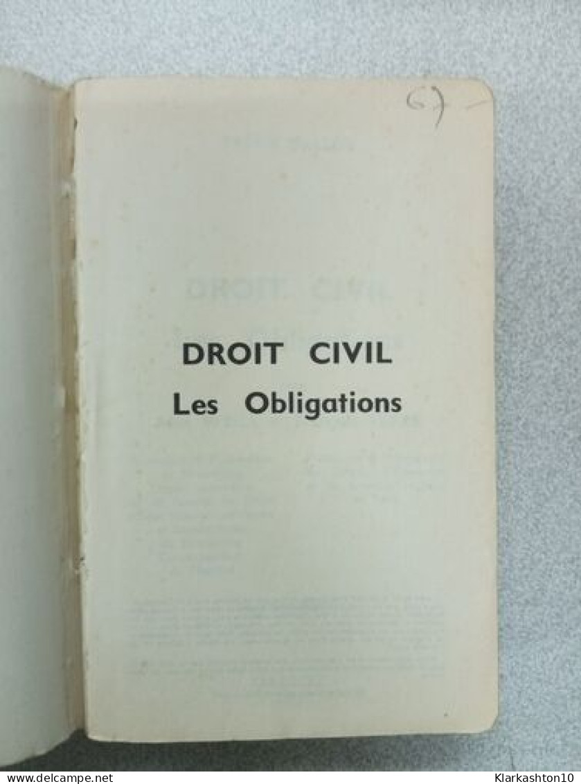 Droit Civil Les Obligations - Other & Unclassified