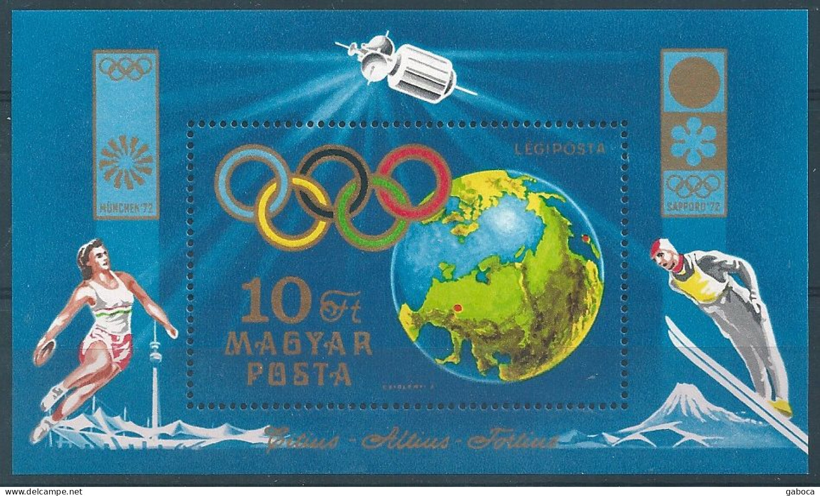 B0592c Hungary Winter Olympic Sapporo Summer Munich Sport Space S/S MNH - Verano 1972: Munich