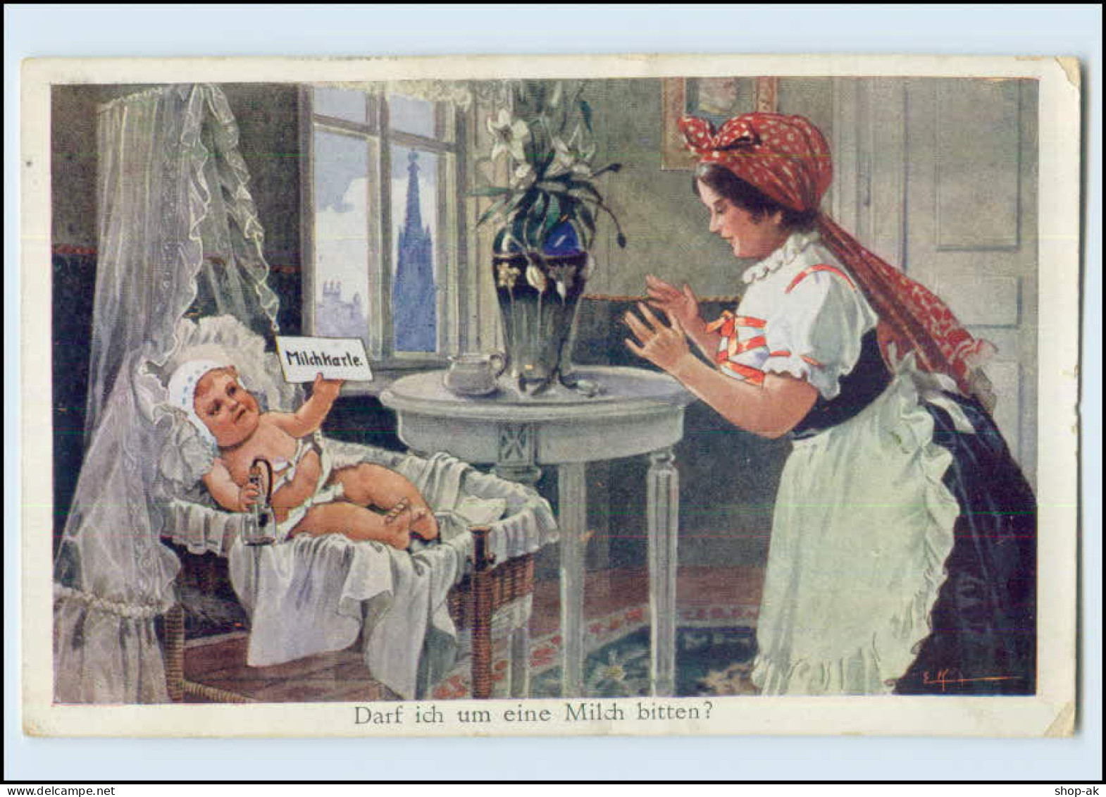 Y3171/ Milchkarte  Mutter Und Kind  Baby 1917  - Other & Unclassified