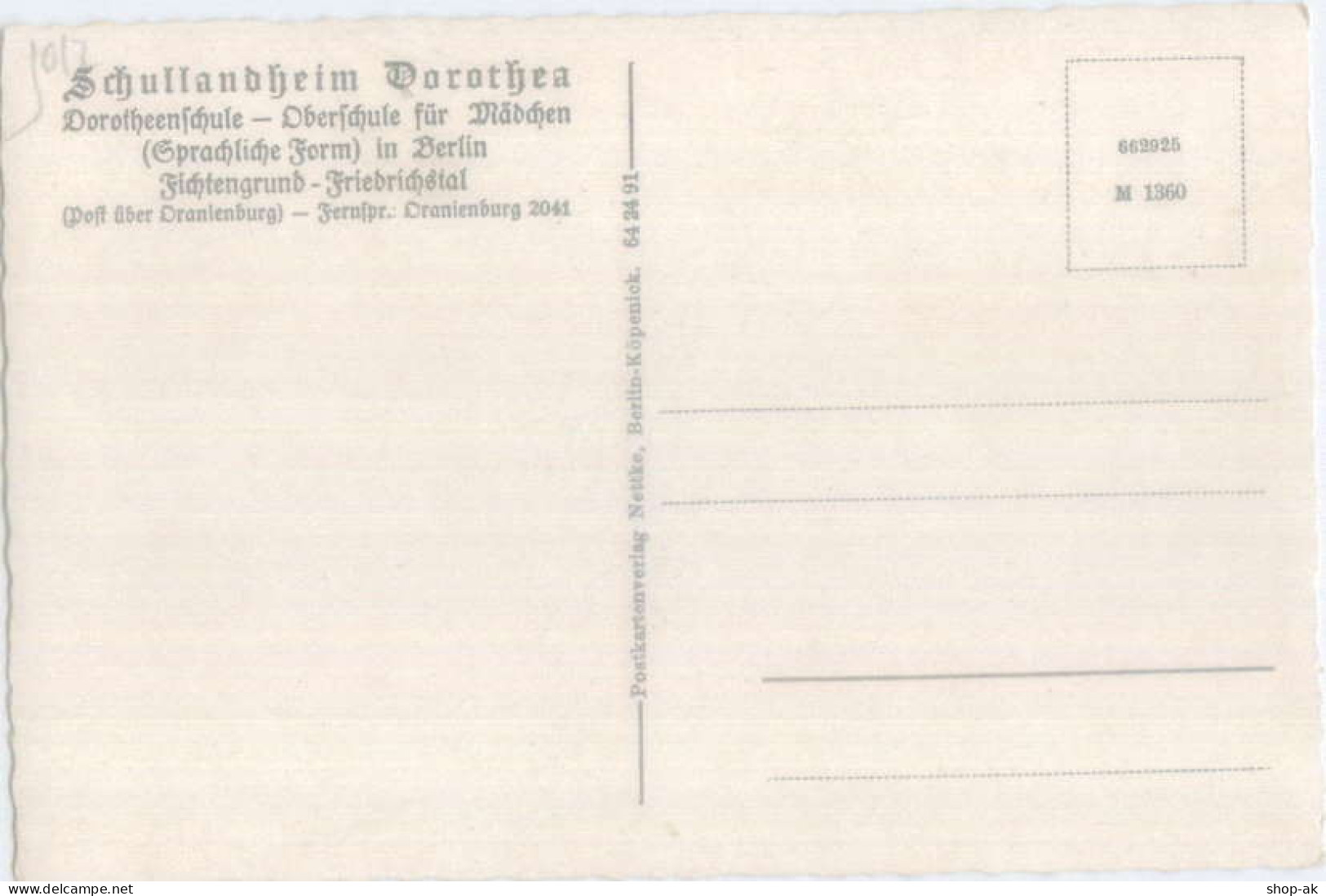 T5270-165./ Fichtengrund Friedrichsthal Schullandheim Dorothea AK Ca. 1935 - Sonstige & Ohne Zuordnung