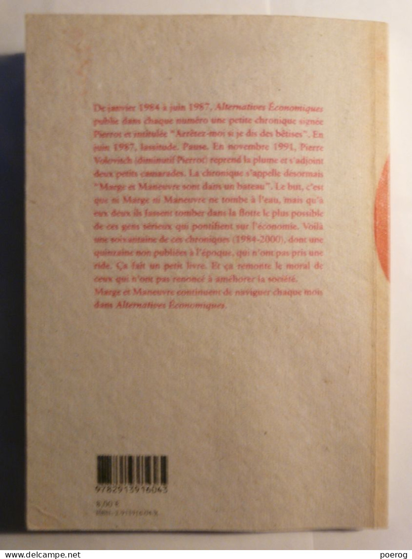 MARGE ET MANEUVRE SONT DANS UN BATEAU - ENVOI AUTEUR PIERROT PIERRE VOLOVITCH - EDITIONS DU TOIT - 2002 - Sociologie