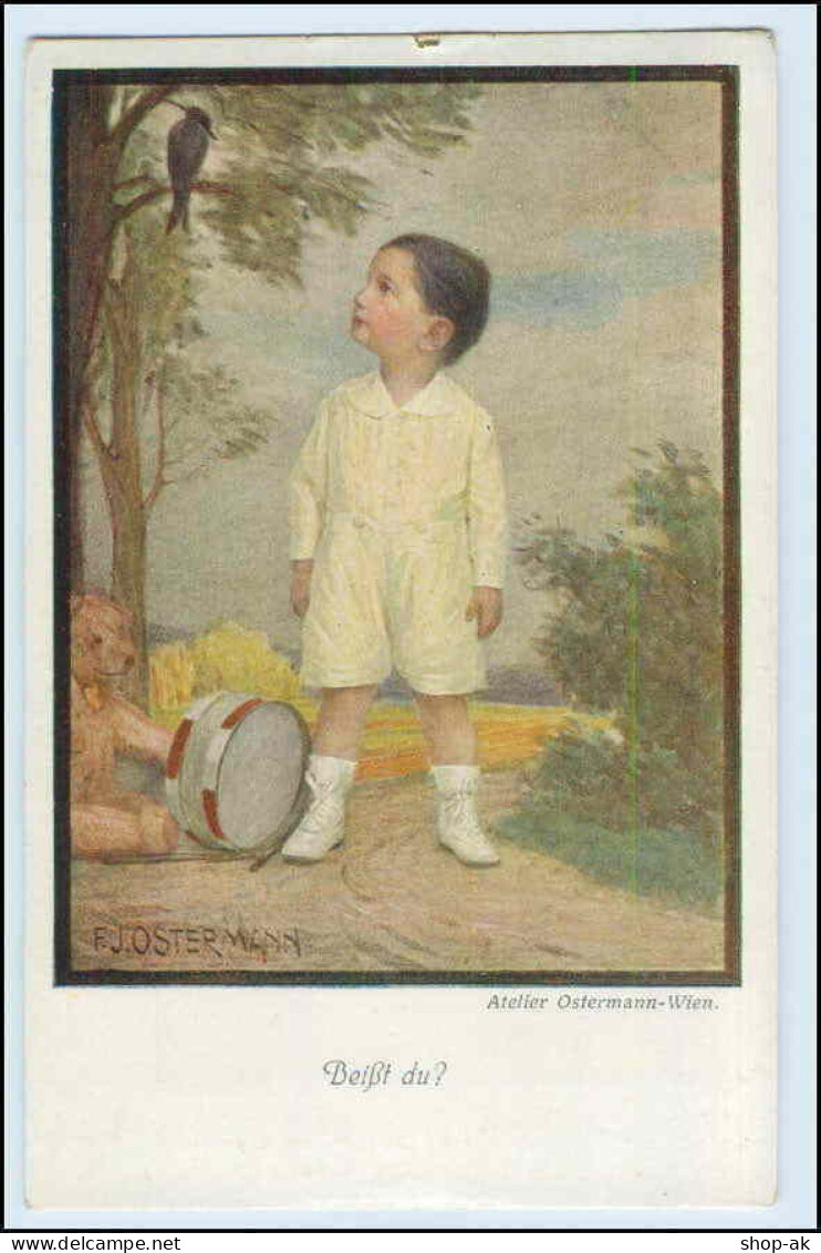 W2H62/ Junge Mit Teddy  Künstler AK F.J. Ostermann Ca.1912 - Mailick, Alfred