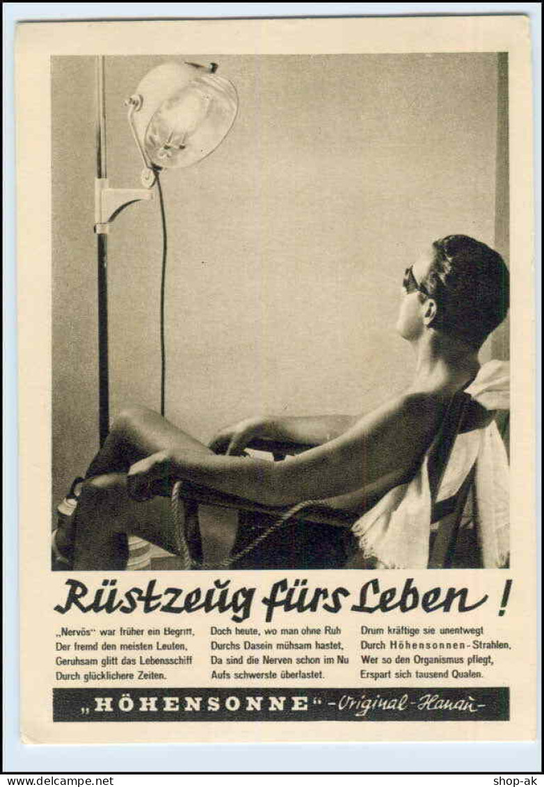 W2X40/ Höhensonne Original-Hanau Reklame AK 1938 - Advertising