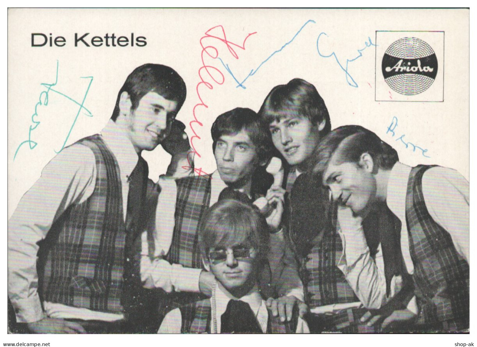 Y28865/ Die Kettels Aus Kassel Beat- Popgruppe Autogramme Autogrammkarte 60er  - Autographes
