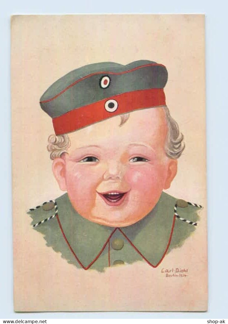 W9W42/ Kleines Kind In Uniform  Carl Diehl AK 1. Weltkieg 1914 - Guerre 1914-18