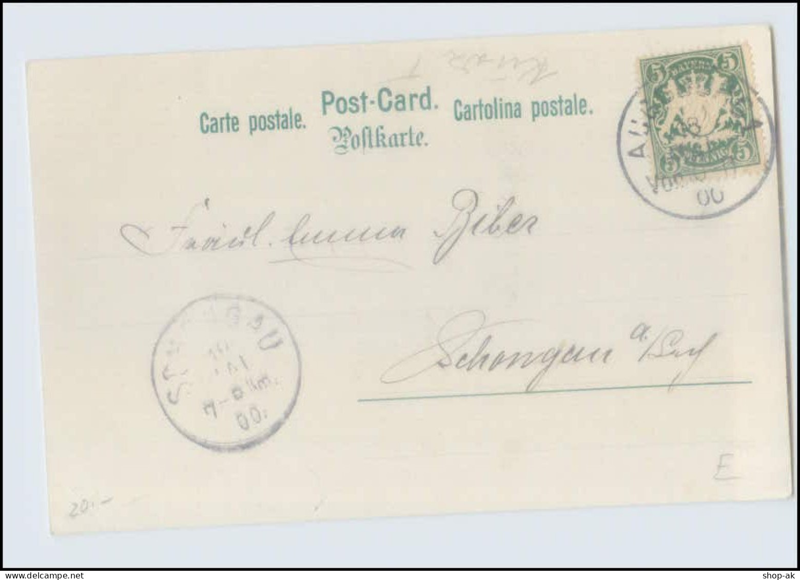 A5453/ Post Amor Am Paketschalter Litho Künstler AK E. Döcker 1901 - Correos & Carteros