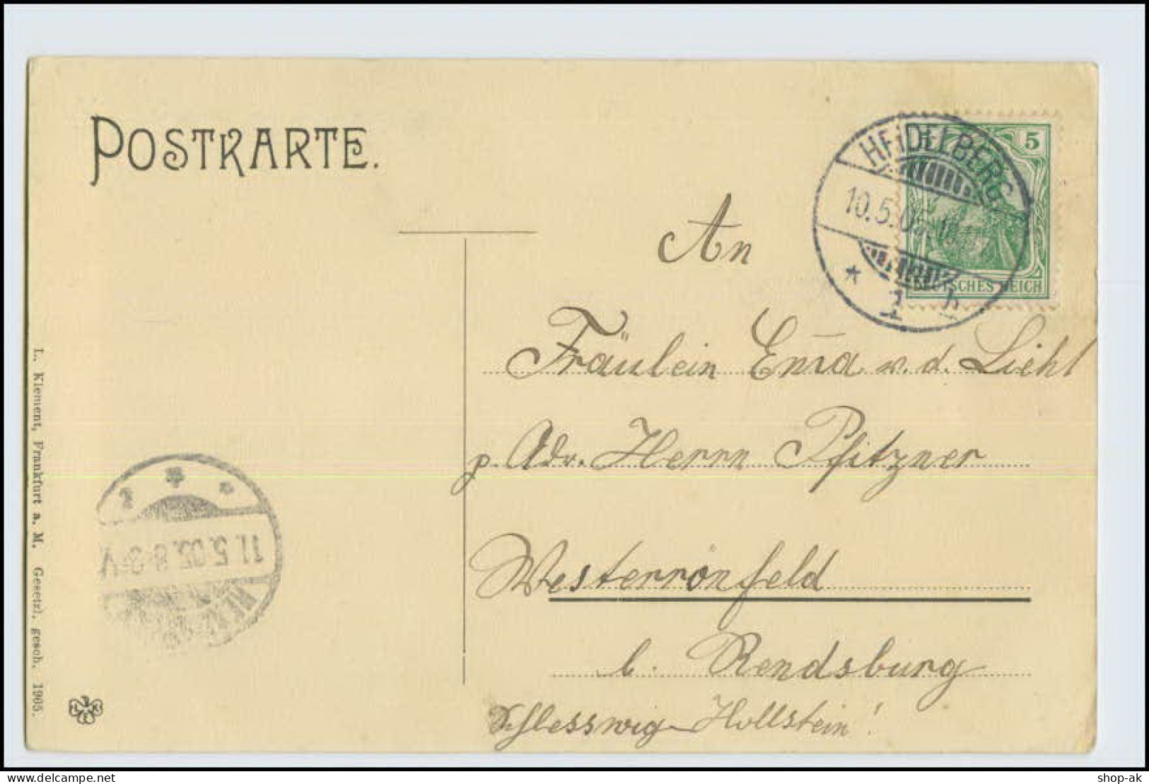 W5H08/ Weimar  Fr. Von Schiller  100 Jährigen Todestag AK 1905 - Sonstige & Ohne Zuordnung