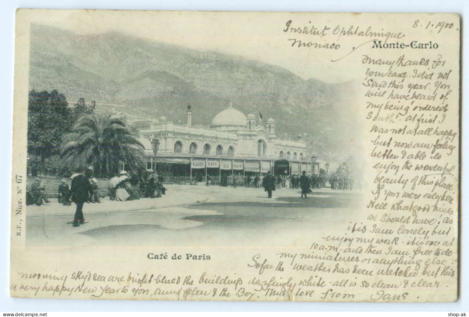 T4771/ Monaco Monte-Carlo Café De Paris 1900 AK - Other & Unclassified