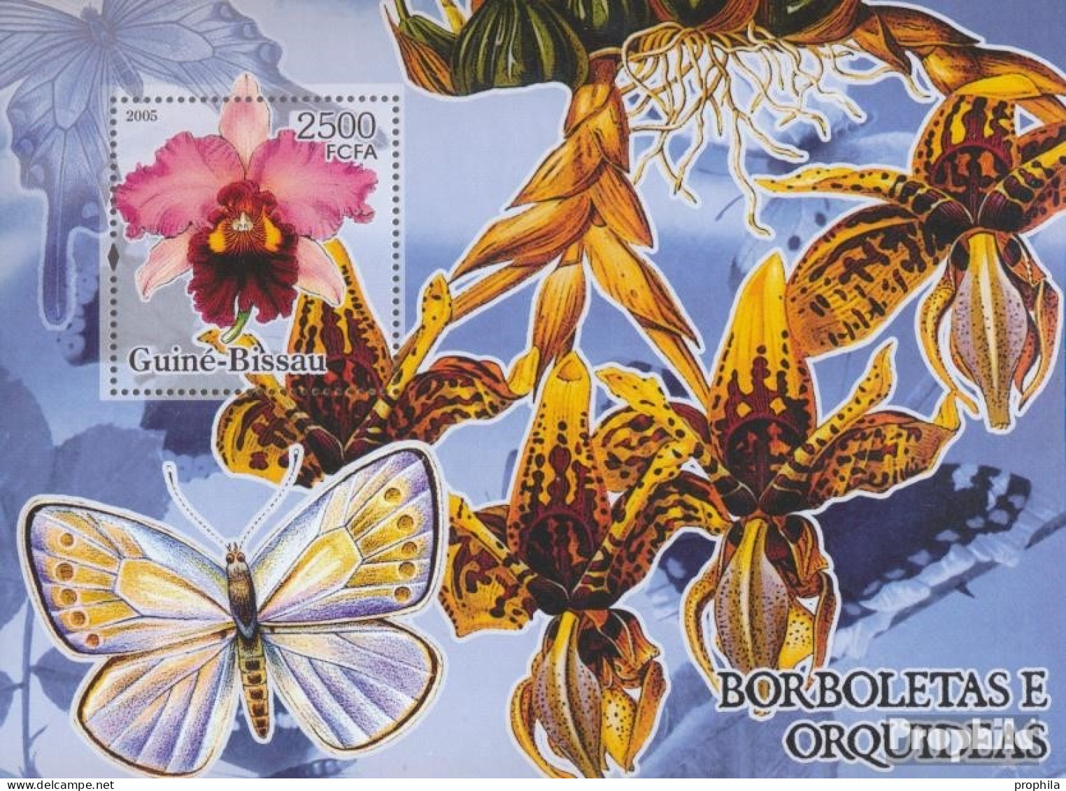 Guinea-Bissau Block 542 (kompl. Ausgabe) Postfrisch 2005 Schmetterlinge Und Orchideen - Guinea-Bissau