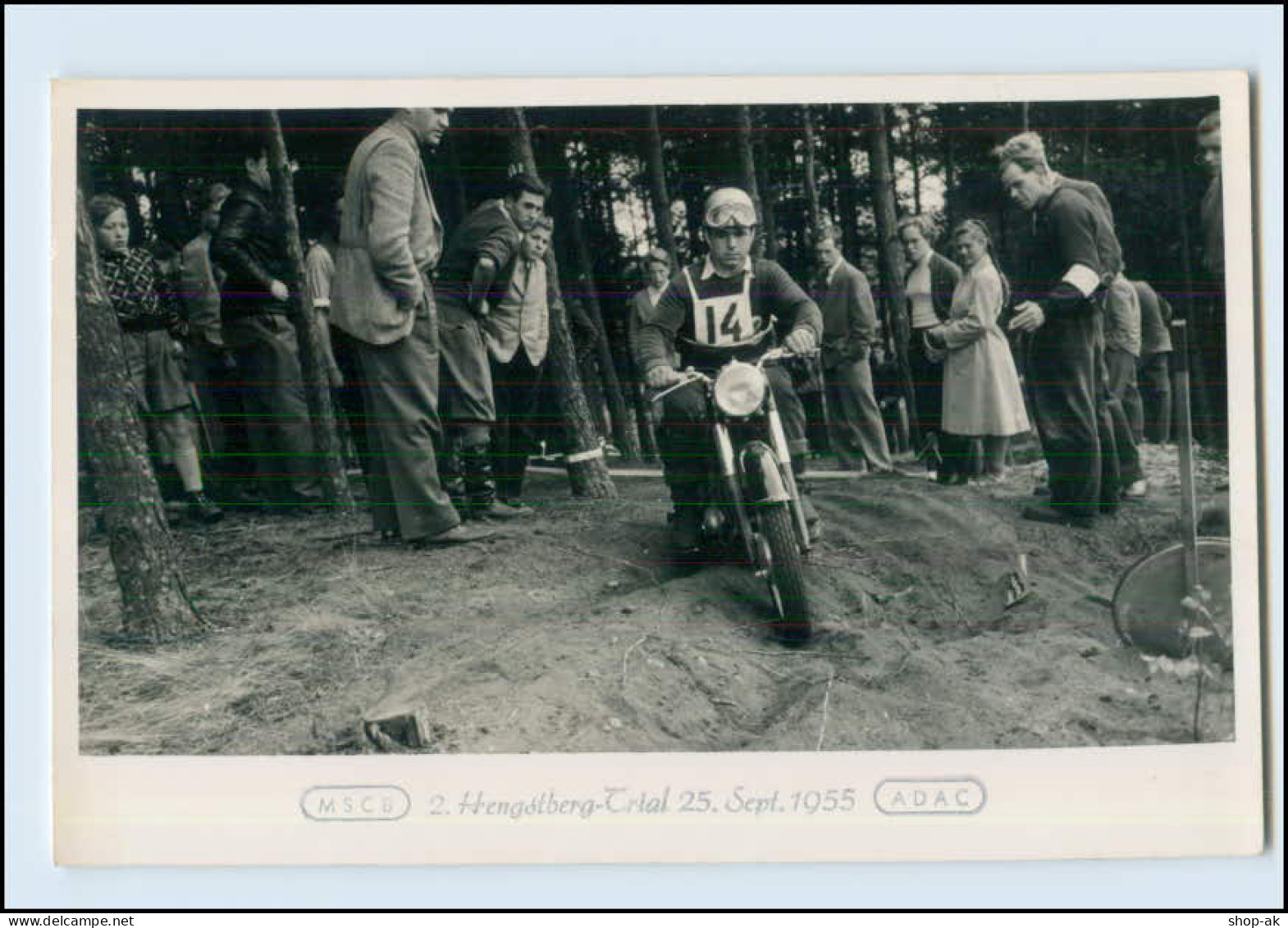 M512/ Motorrad  2. Hengstberg-Trial 1955  Foto AK - Motos