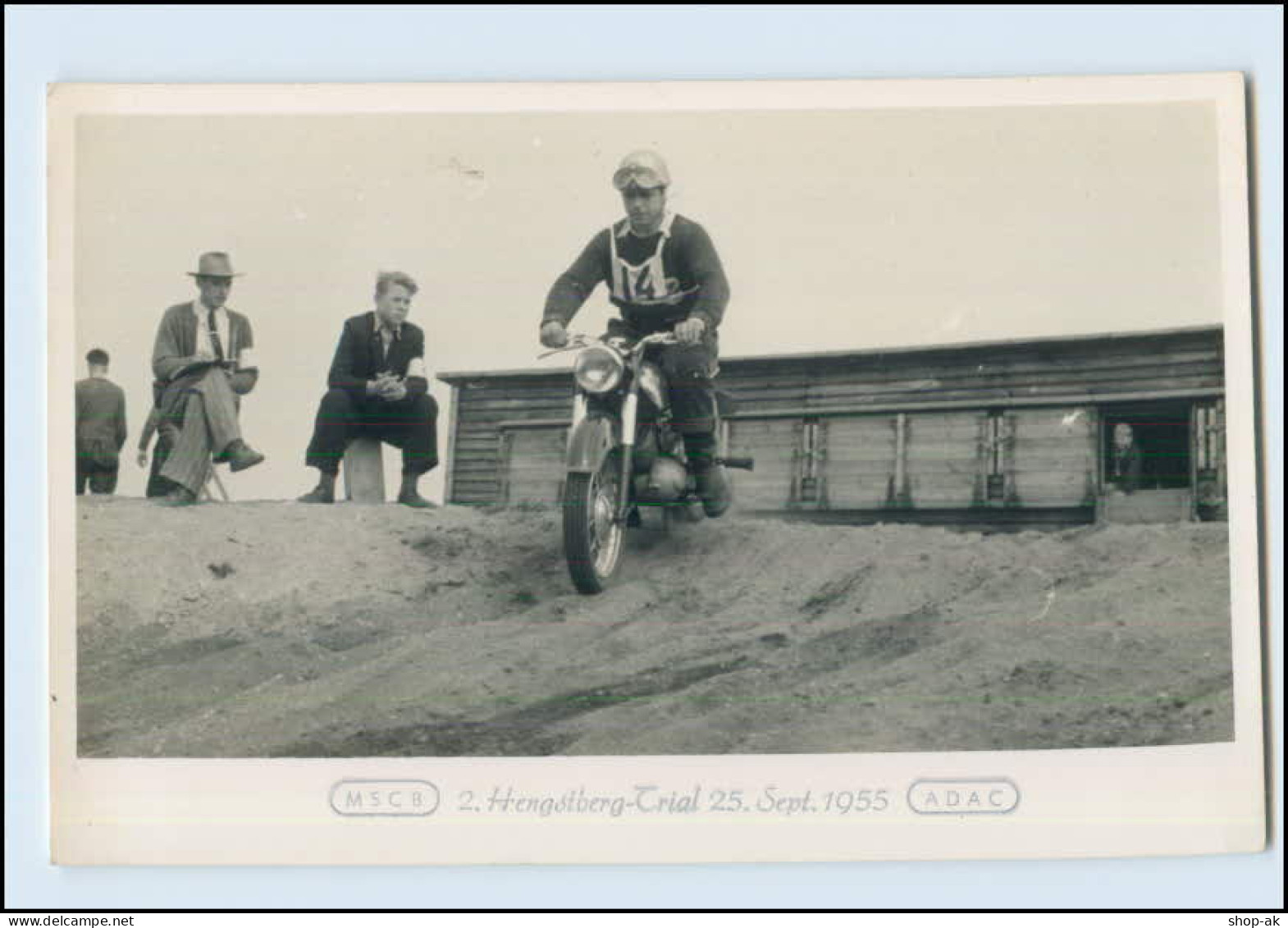 M513/ Motorrad  2. Hengstberg-Trial 1955  Foto AK - Moto