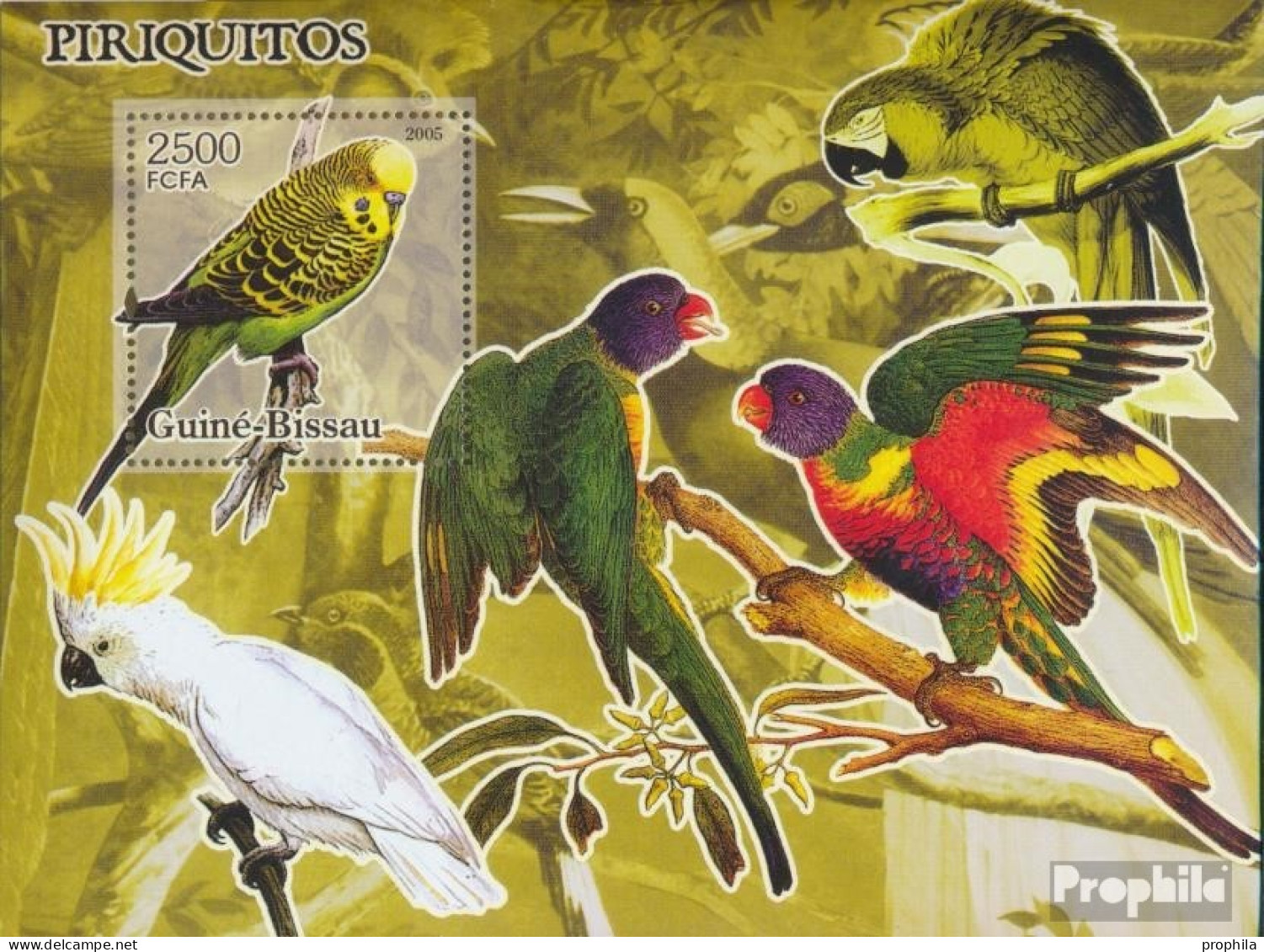 Guinea-Bissau Block 541 (kompl. Ausgabe) Postfrisch 2005 Papageien - Guinea-Bissau