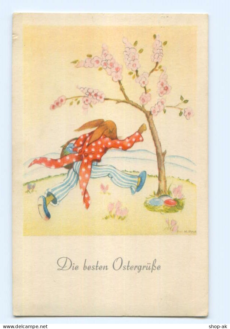 Y7436/ Ostern Menschlicher Osterhase  H. Peyk AK 1940 - Ostern