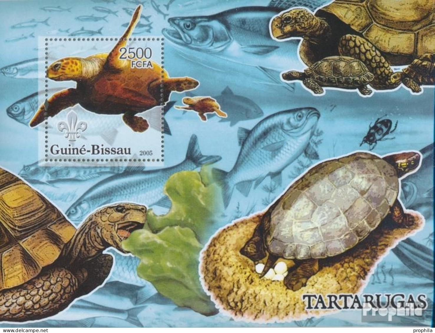 Guinea-Bissau Block 538 (kompl. Ausgabe) Postfrisch 2005 Schildkröten - Guinea-Bissau