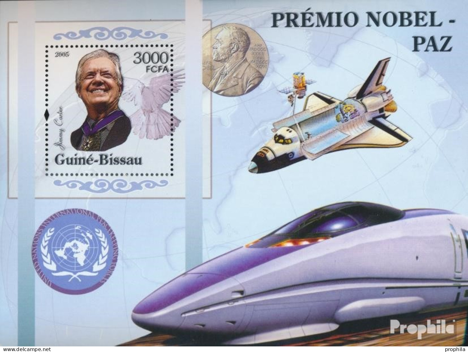 Guinea-Bissau Block 532 (kompl. Ausgabe) Postfrisch 2005 Nobelpreisträger - Frieden - Guinée-Bissau