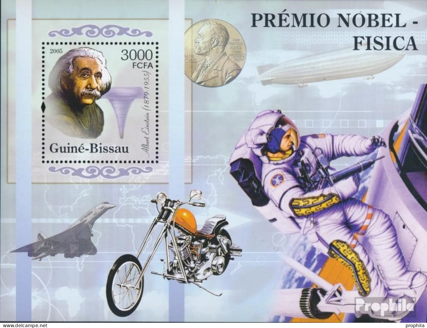 Guinea-Bissau Block 530 (kompl. Ausgabe) Postfrisch 2005 Nobelpreisträger - Physik - Guinée-Bissau