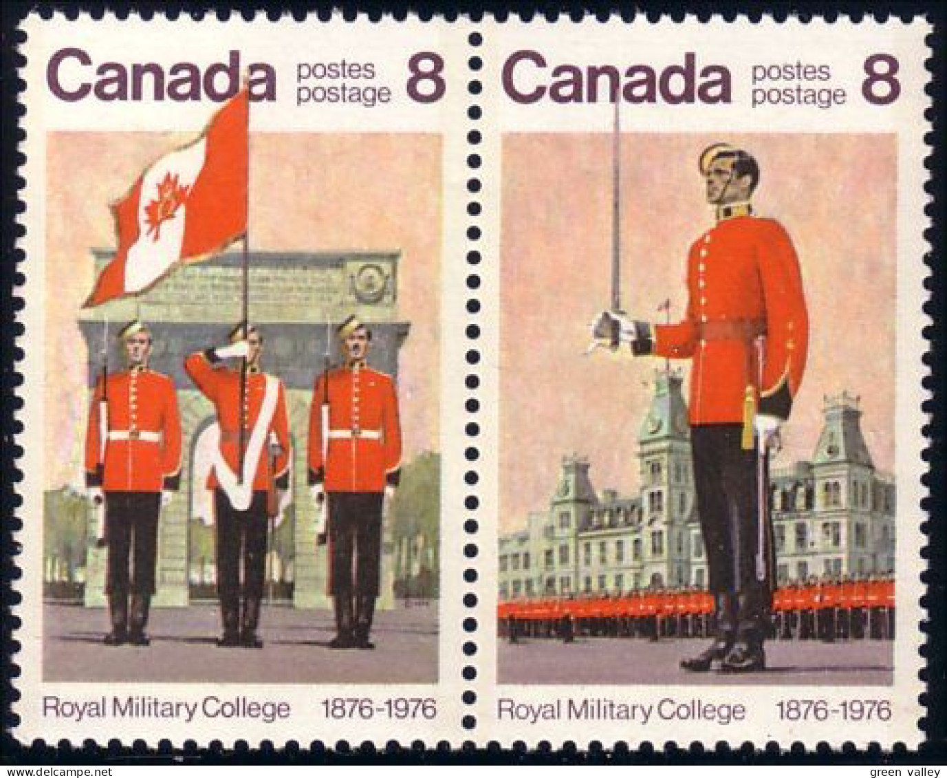 (C06-93ab) Canada Military College Se-tenant MNH ** Neuf SC - Kostüme