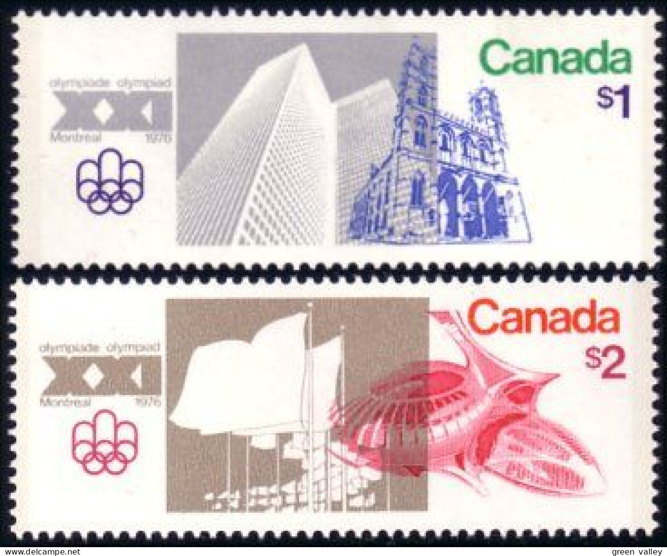 (C06-87-88c) Canada Montreal 1976 MNH ** Neuf SC - Ungebraucht