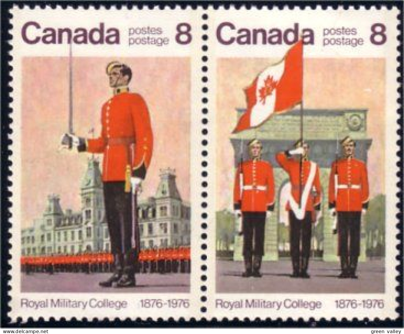 (C06-92ab) Canada College Militaire Se-tenant MNH ** Neuf SC - Kostüme