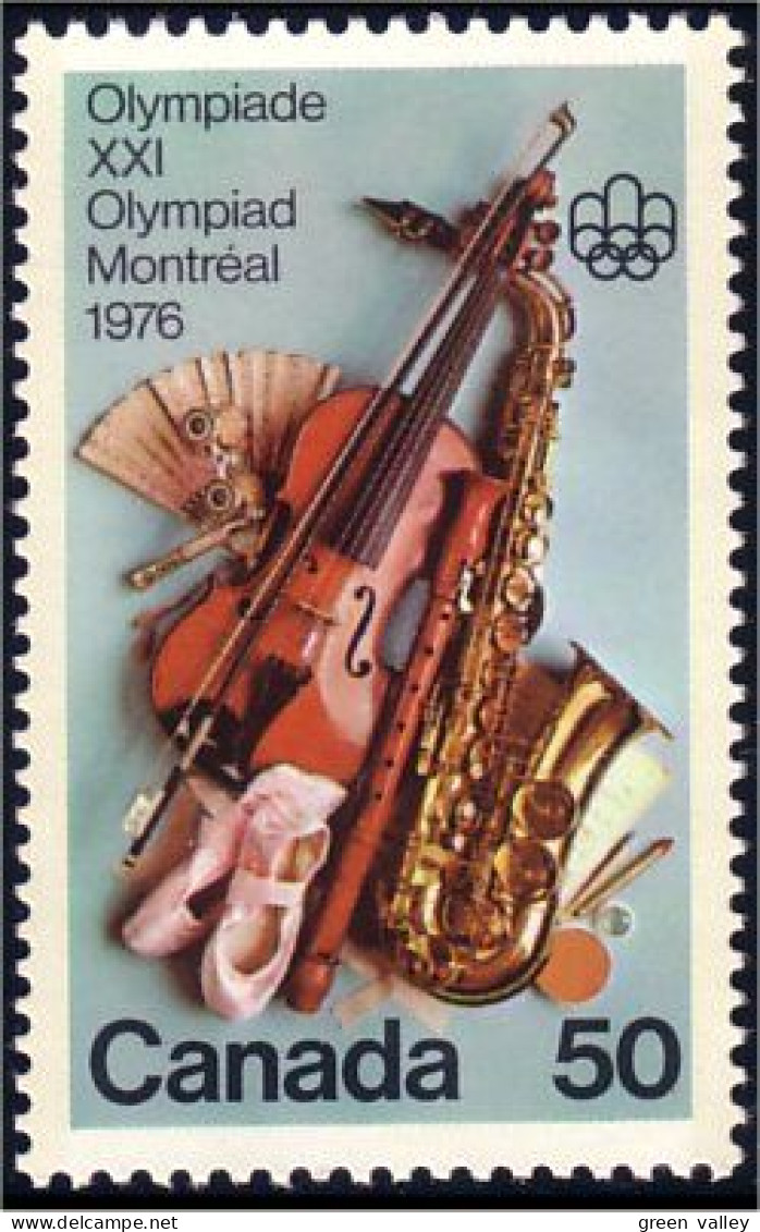 (C06-86d) Canada Olympic Arts Violon Violin Saxophone MNH ** Neuf SC - Zomer 1976: Montreal