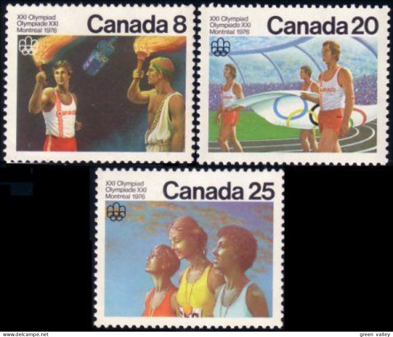 (C06-81-83b) Canada Olympic Ceremonies Olympiques MNH ** Neuf SC - Estate 1976: Montreal