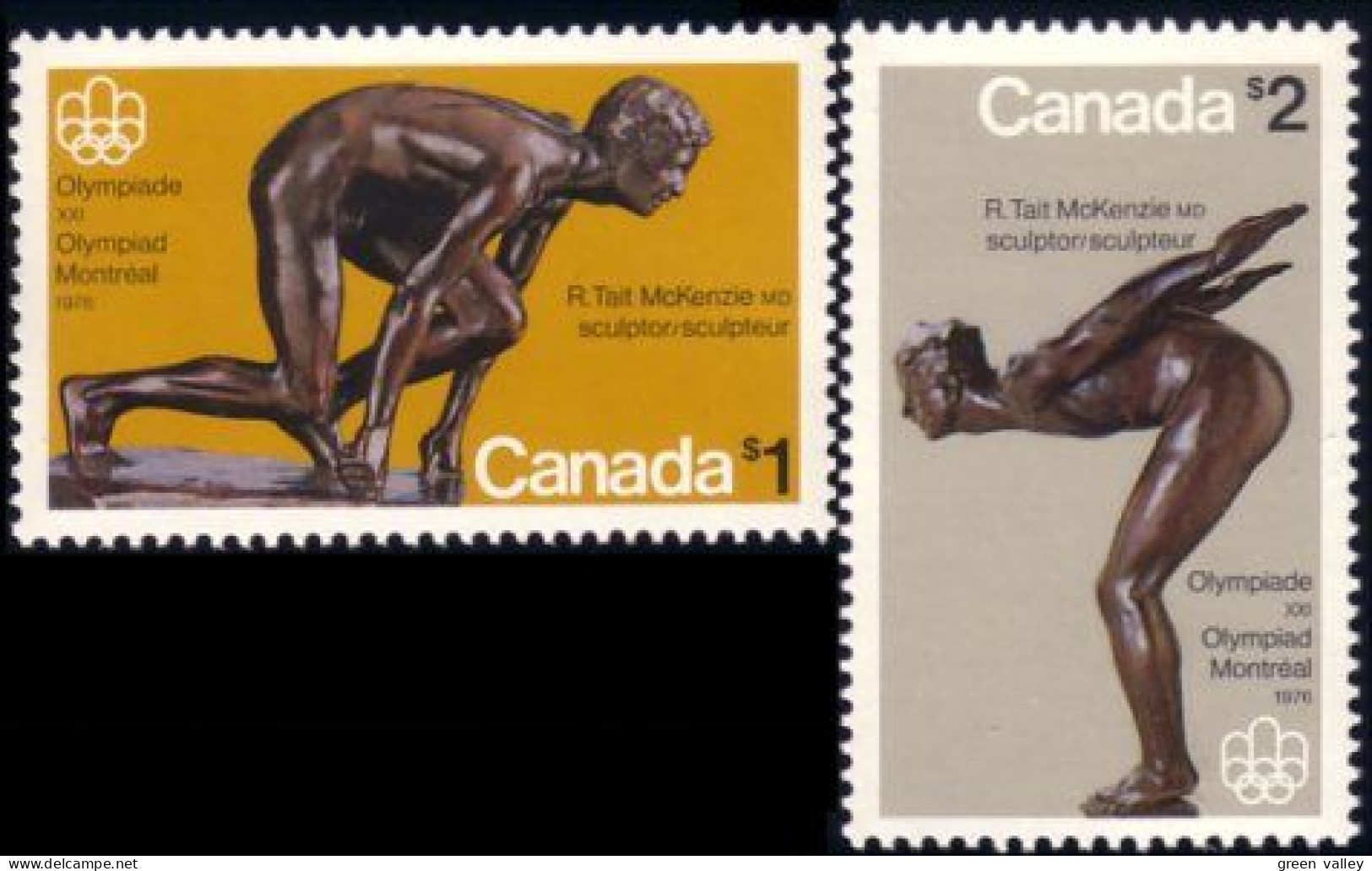 (C06-56-57a) Canada Montreal Olympiques 1976 MNH ** Neuf SC - Ongebruikt