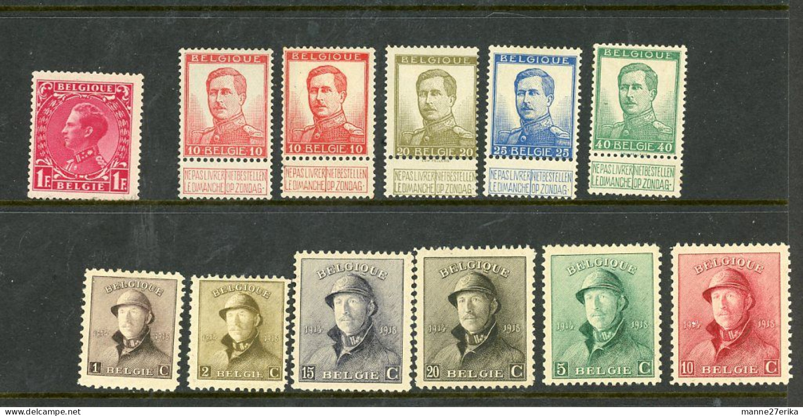 Belgium  Lot MN And MNH 1912-19 - Ungebraucht