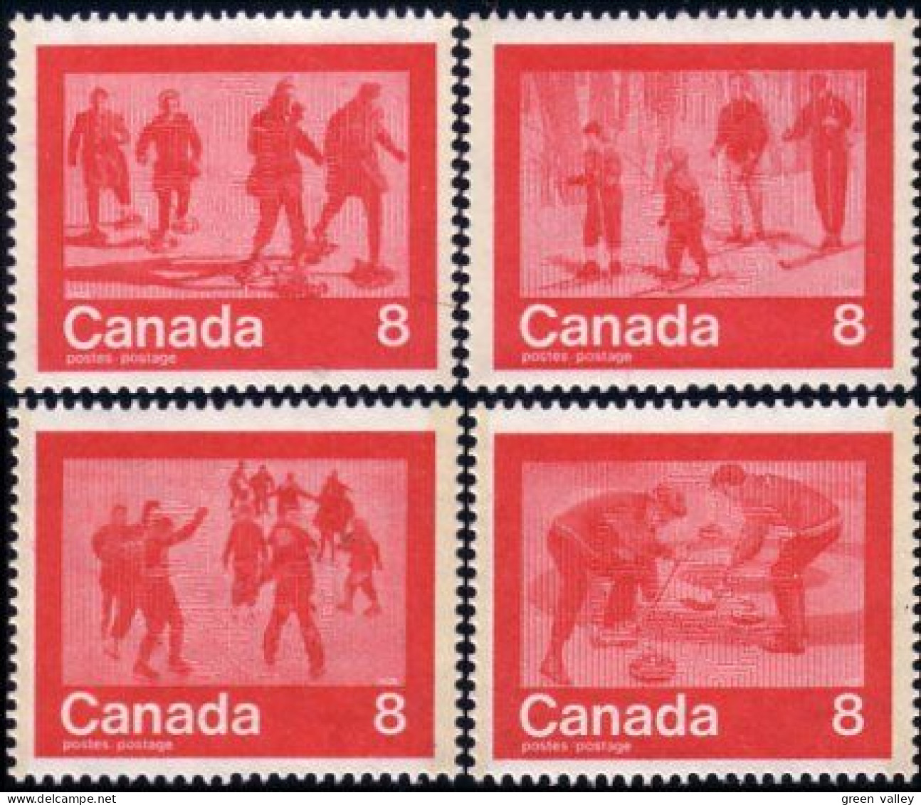 (C06-44-47d) Canada Keep Fit Winter Sports D'hiver MNH ** Neuf SC - Estate 1976: Montreal