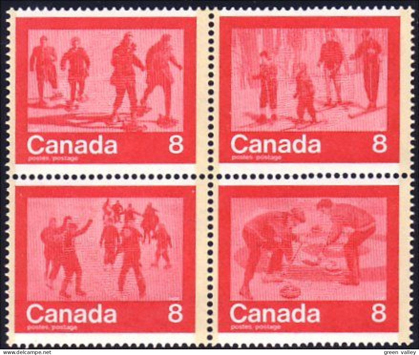 (C06-47aa) Canada Keep Fit Winter Sports D'hiver Se-tenant MNH ** Neuf SC - Neufs