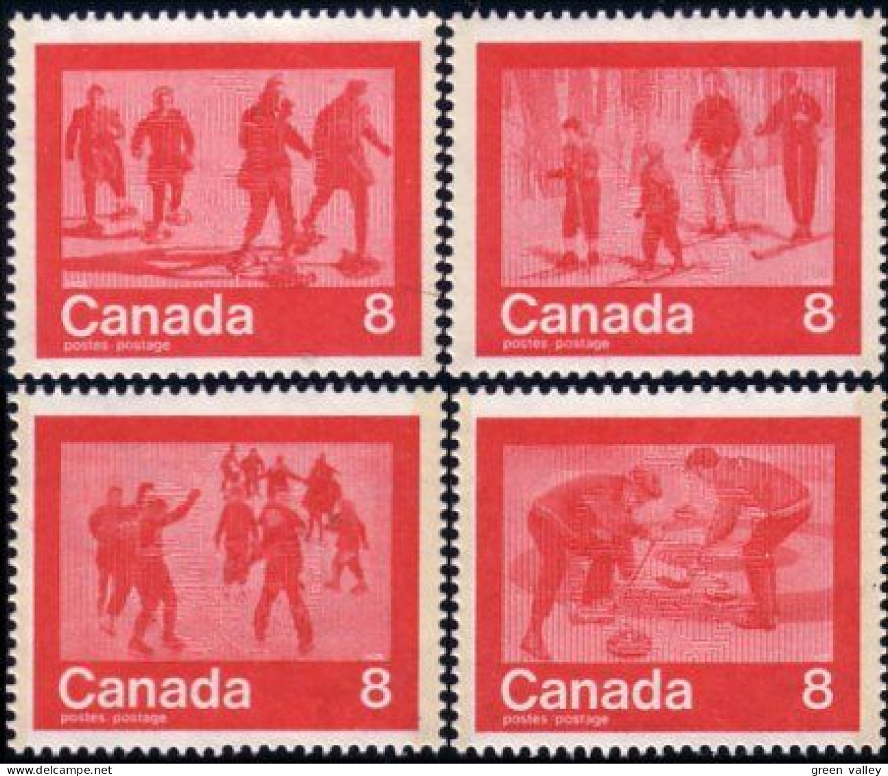 (C06-44-47b) Canada Keep Fit Winter Sports D'hiver MNH ** Neuf SC - Inverno