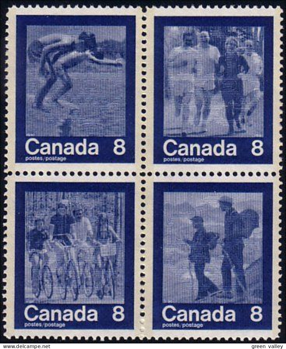 (C06-32aa) Canada Keep Fit Summer Sports D'ete Se-tenant MNH ** Neuf SC - Nuovi