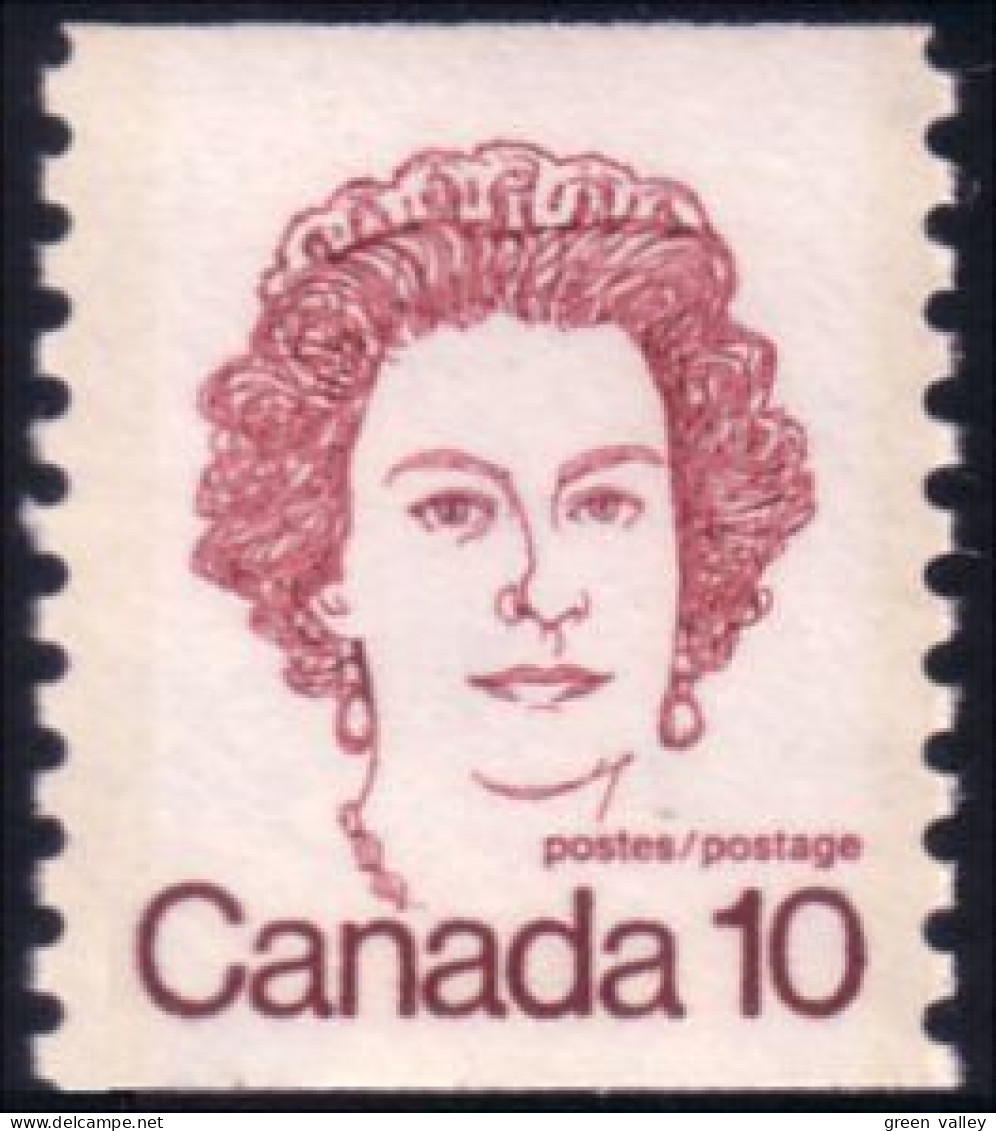 (C06-05b) Canada Queen Carmine Roulette Coil MNH ** Neuf SC - Königshäuser, Adel