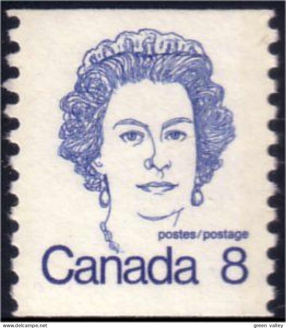(C06-04a) Canada Queen Blue Roulette Coil MNH ** Neuf SC - Nuevos