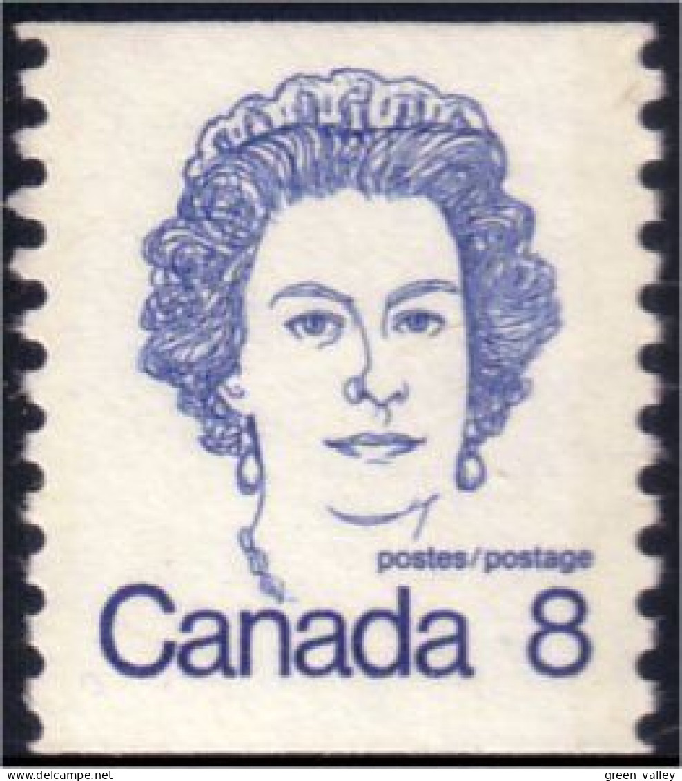 (C06-04b) Canada Queen Blue Roulette Coil MNH ** Neuf SC - Case Reali