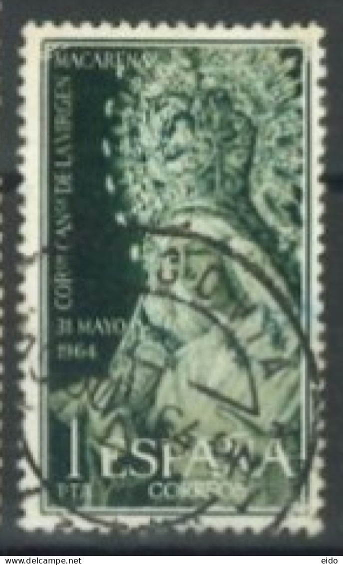 SPAIN, 1964, ST. DE LA MERCED & VIRGIN OF HOPE STAMPS SET OF 2, # 1205 & 1247, USED. - Gebraucht