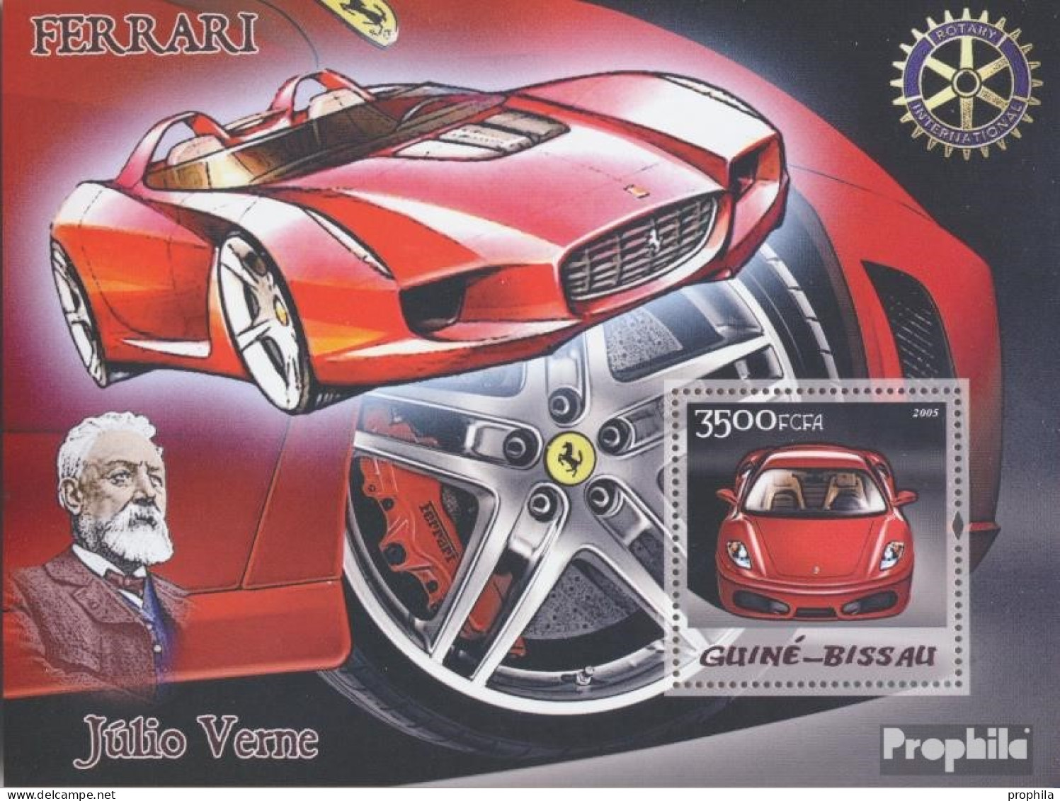 Guinea-Bissau Block 515 (kompl. Ausgabe) Postfrisch 2005 Ferrari & Jules Verne & Rotary - Guinea-Bissau