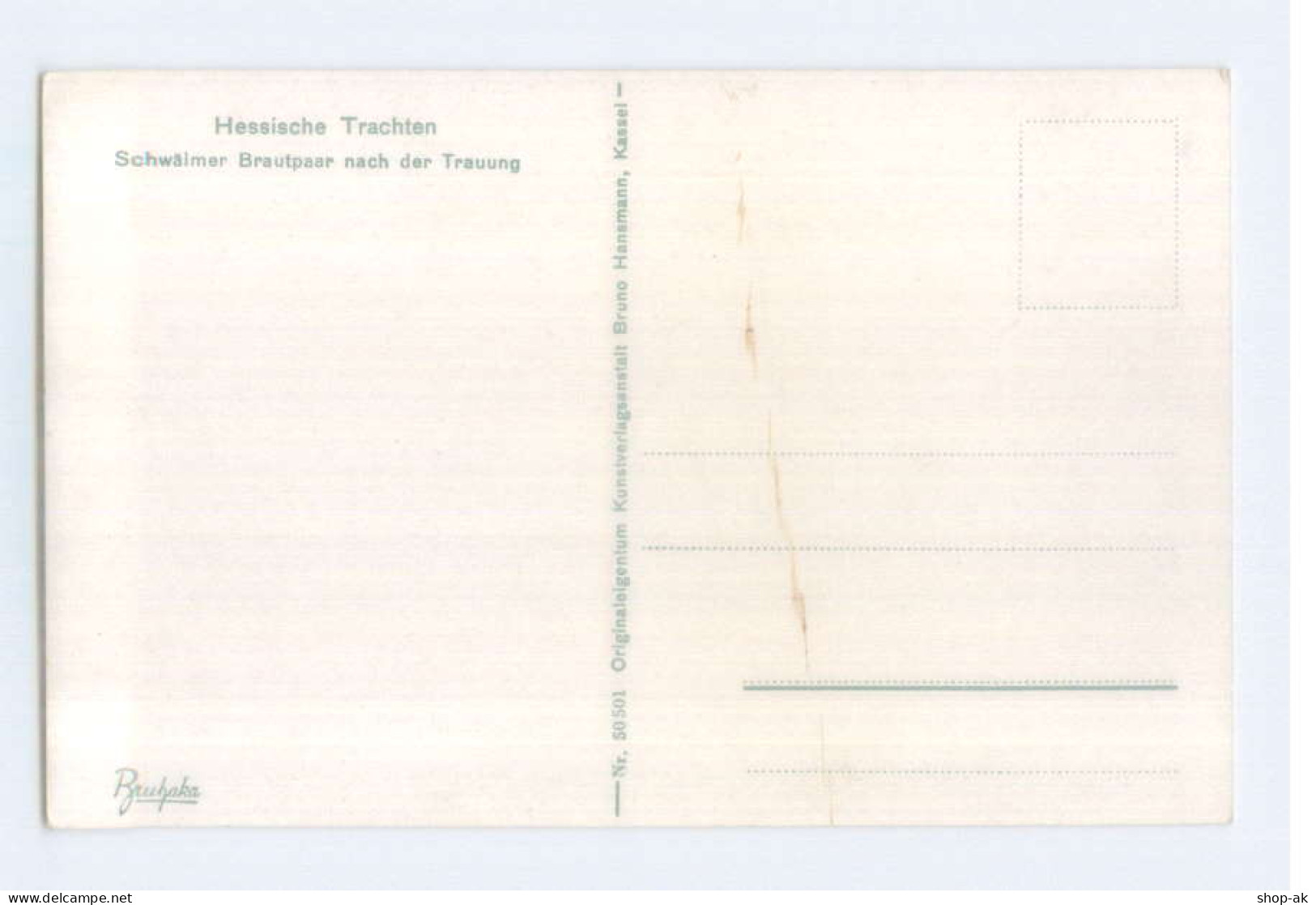 T4558/ Trachten  Hessen Schwälmer Brautpaar AK Verlag: Hansmann  Ca.1912 - Sonstige & Ohne Zuordnung