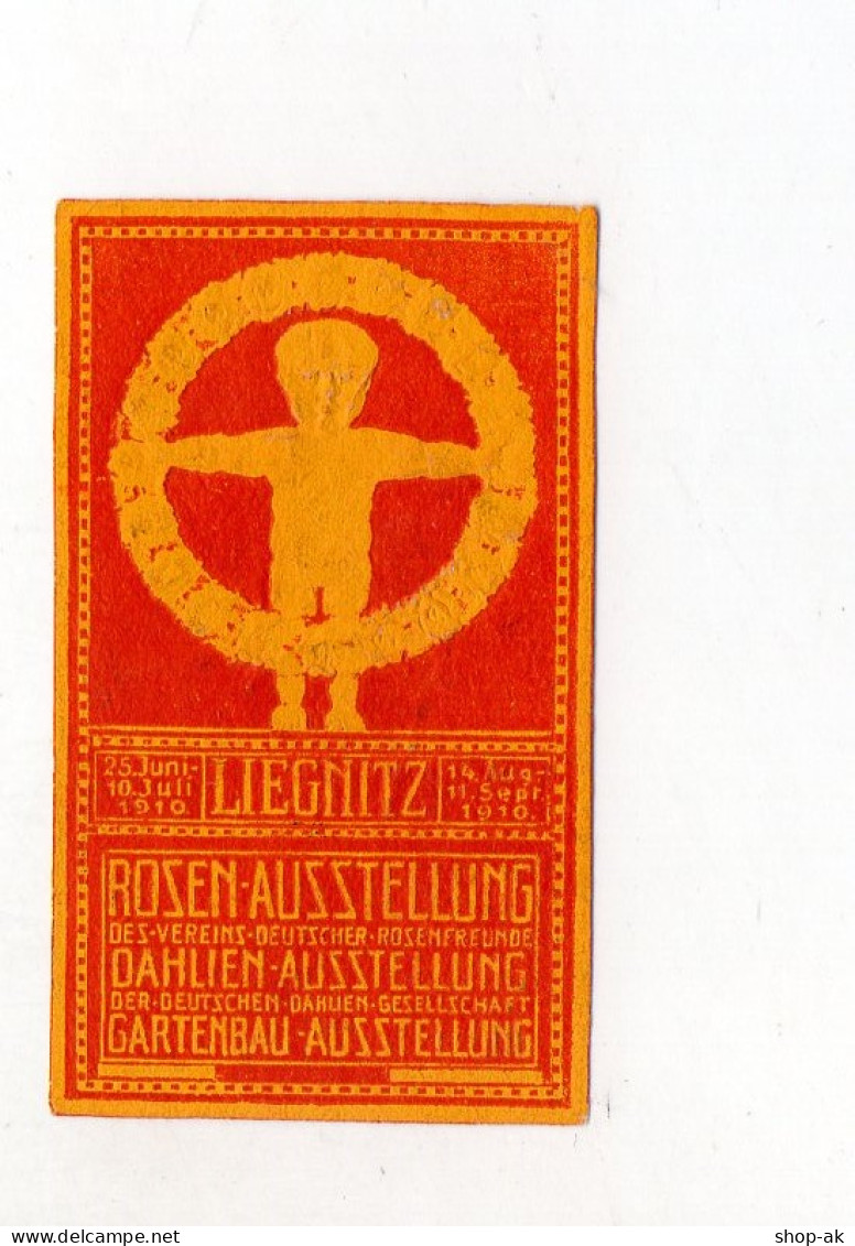 Y7503/ Reklamemarke Liegnitz Rosen-Ausstellung Gartenbau  1910 Schlesien - Schlesien