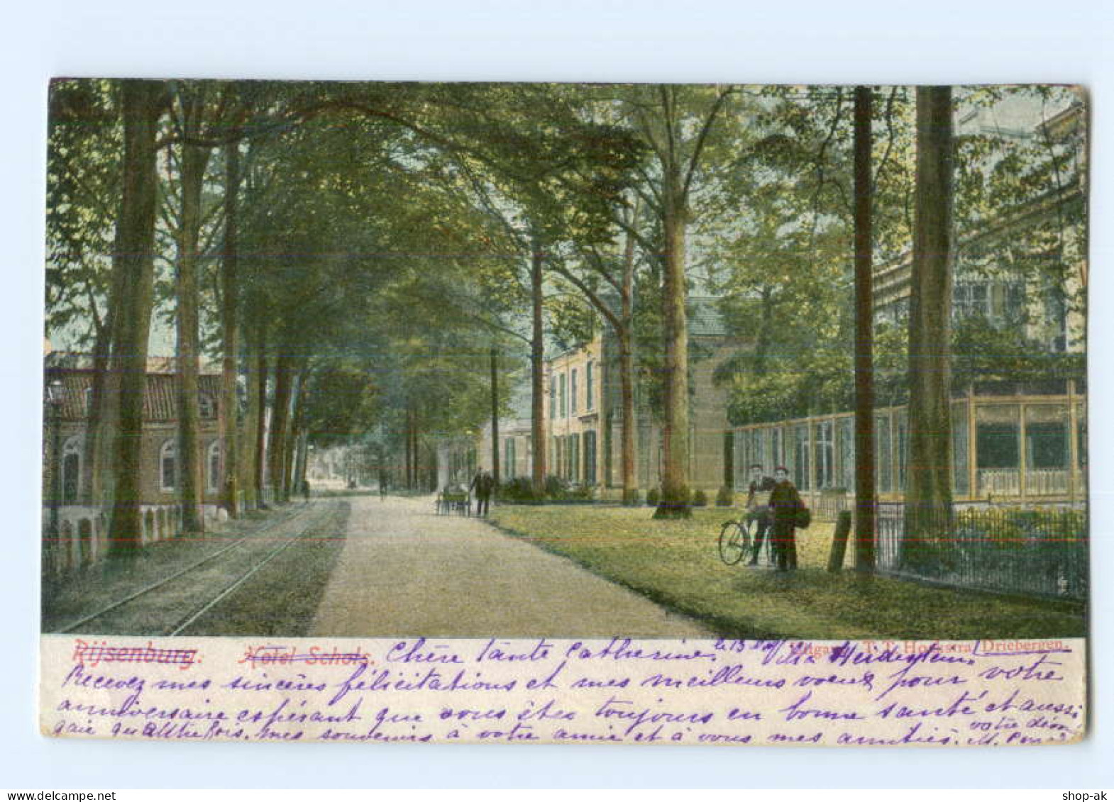 T6349/ Rijsenburg Hotel Schols  Niederlande AK 1904 - Altri & Non Classificati