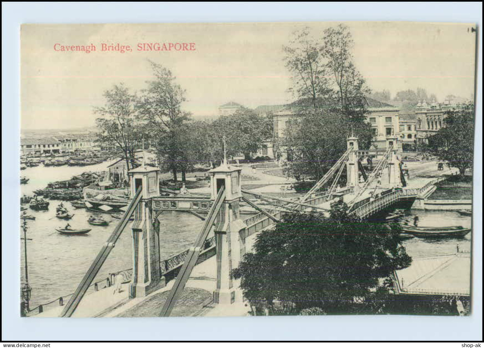 T4184/ Singapore Cavenagh Bridge  AK Ca.1910 - Altri & Non Classificati